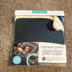 JJ Cole Black and Cream Car Seat Cover